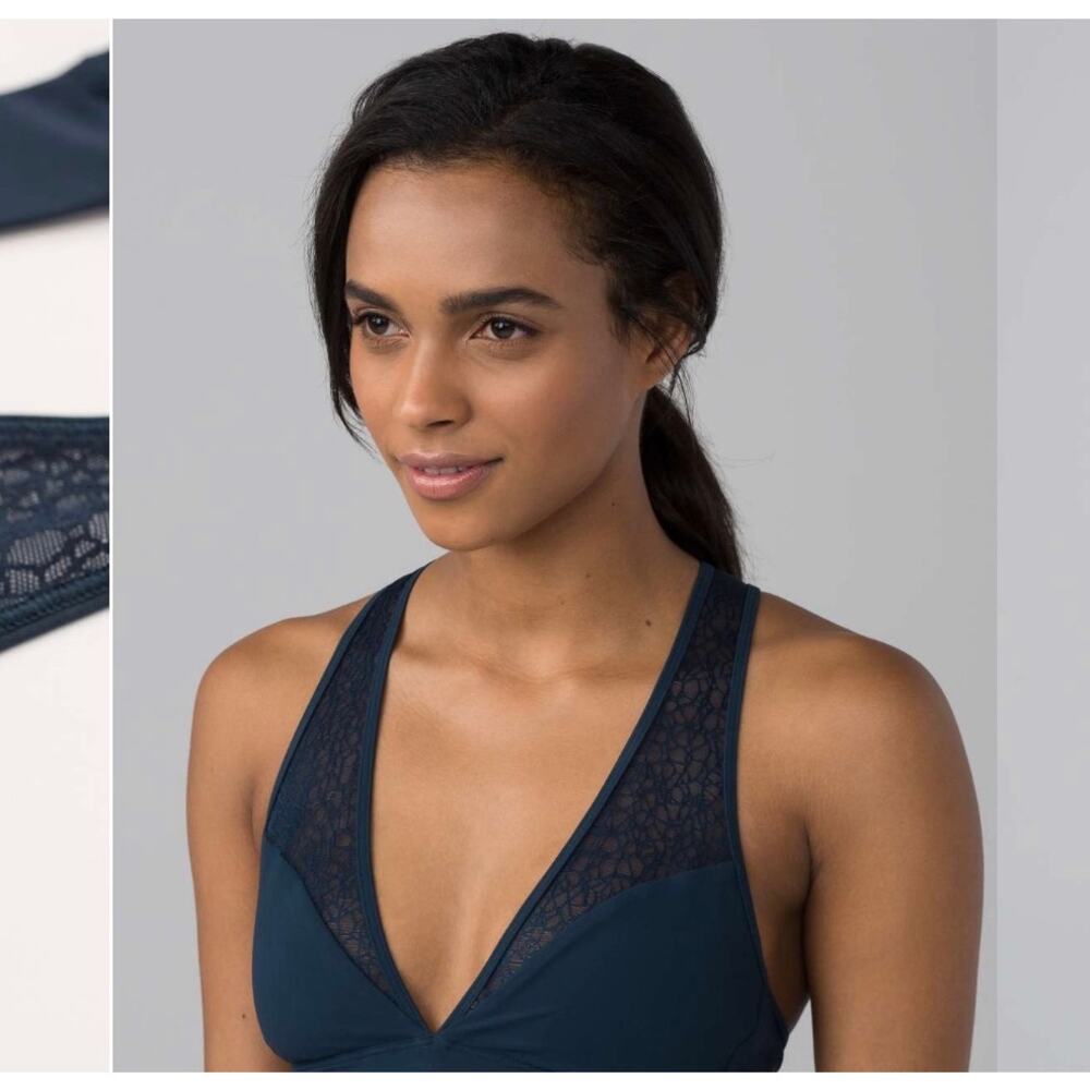 Lululemon sz 6 Twist & Train sports bra jaded blue navy - Picture 3 of 12